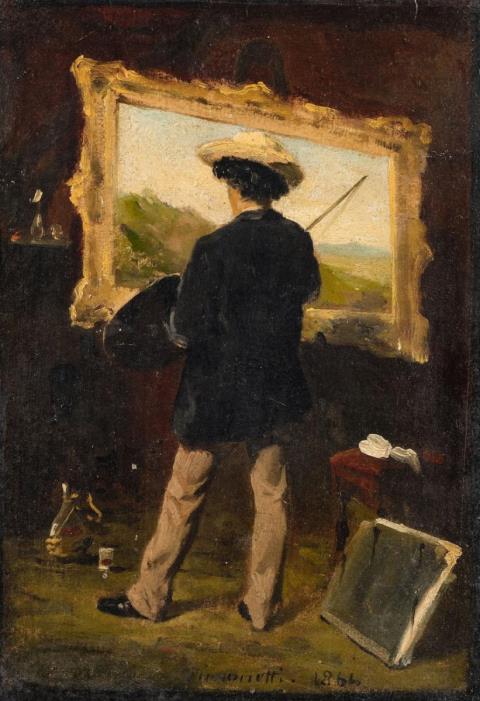 Attilio Simonetti - Maler in seinem Atelier