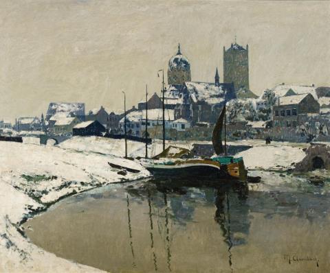 Max Clarenbach - A View of Neuss in Winter