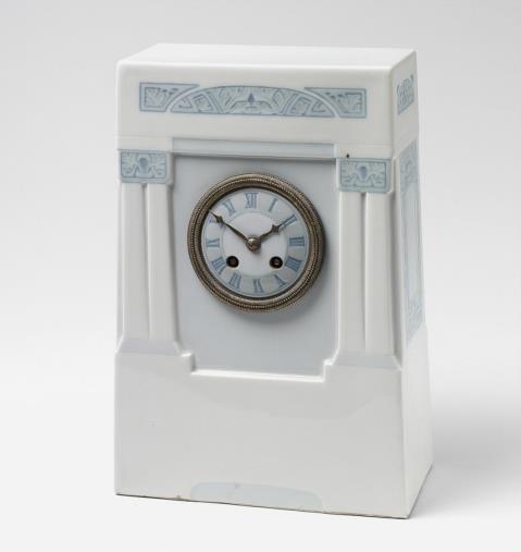 Theo Schmuz-Baudiss - A rare KPM Jugendstil mantle clock.