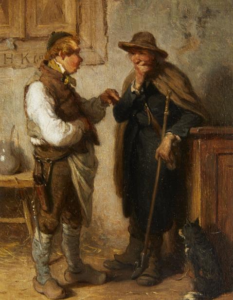 Hugo Kauffmann - Two Peasants Conversing