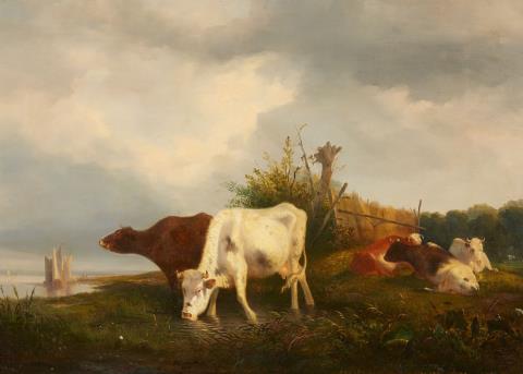 Pieter Gerardus van Os - Kühe auf der Weide