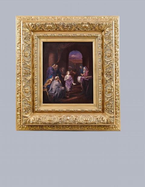 Adriaen van der Werff - The Boy Jesus in the Temple, painted in enamels on porcelain.