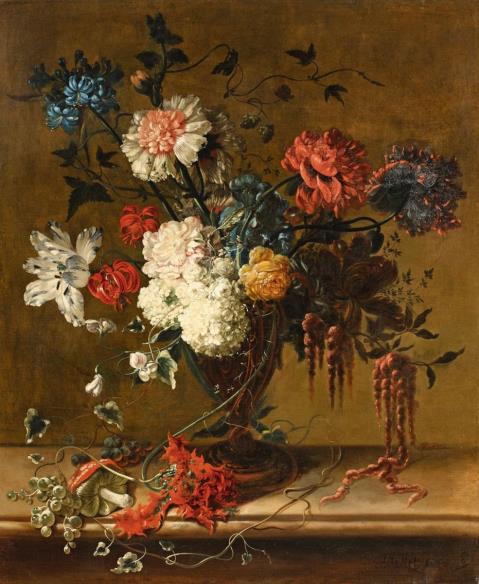 Johann Martin Metz - A Floral Still Life