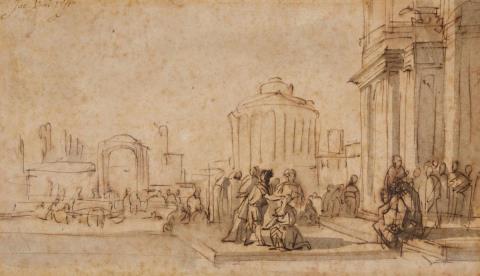 Jacob van der Ulft - Figures before Classical Architecture