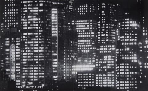 Andreas Feininger - Ohne Titel (Manhattan bei Nacht)