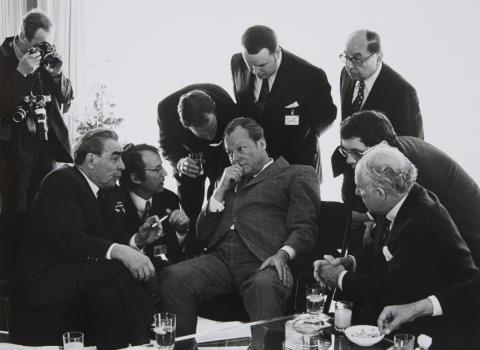 Barbara Klemm - State visit by Leonid Breshnev, Willy Brandt, Bonn