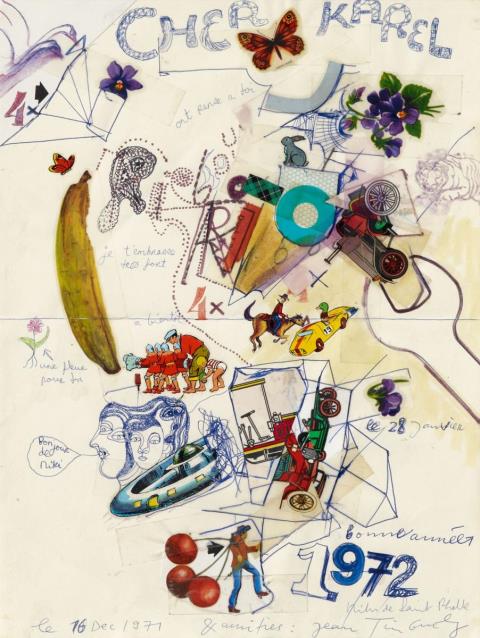 Jean Tinguely
Niki de Saint Phalle - Ohne Titel (Brief an Karel)