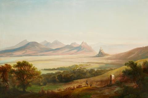 Caspar Scheuren - Rhenish Landscape with a View of the Siebengebirge