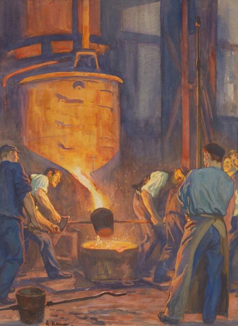 Arthur Kampf - Arbeiter im Stahlwerk