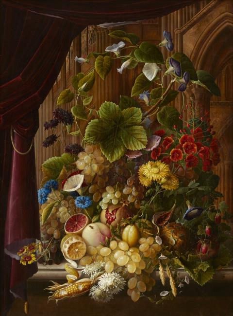 Ernst Sager - A Large Floral Still Life