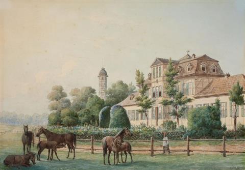 August Friedrich Wilhelm Nothnagel - Jagdschloss "Zum Possen" der Fürsten von Schwarzburg-Sondershausen Ansicht von Schloss Ebeleben