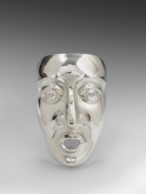 Hans Markl - A Berlin silver mask. With openings for the eyes and mouth. Marks of Hans Markl, ca. 1950.