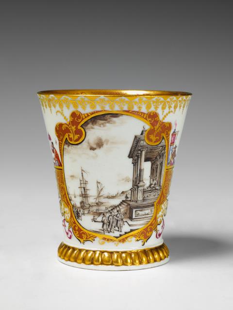 A Meissen porcelain beaker