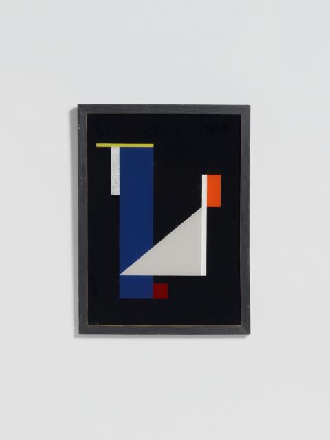 Walter Dexel - 1924 V oder Blauer Balken und helles Dreieck