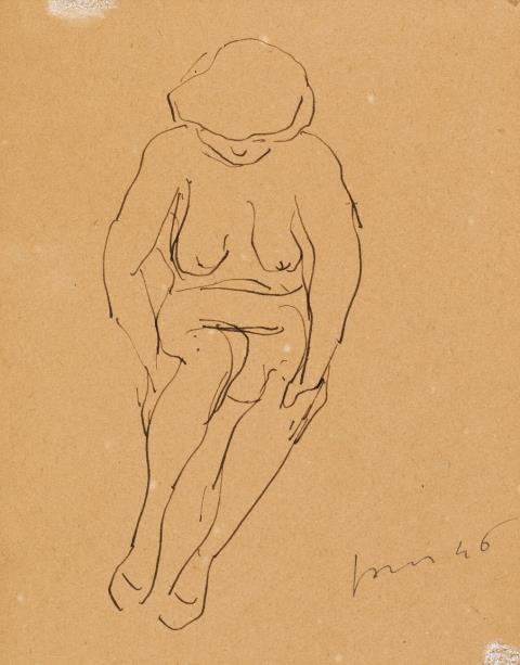 Lucio Fontana - Untitled (Nudo)