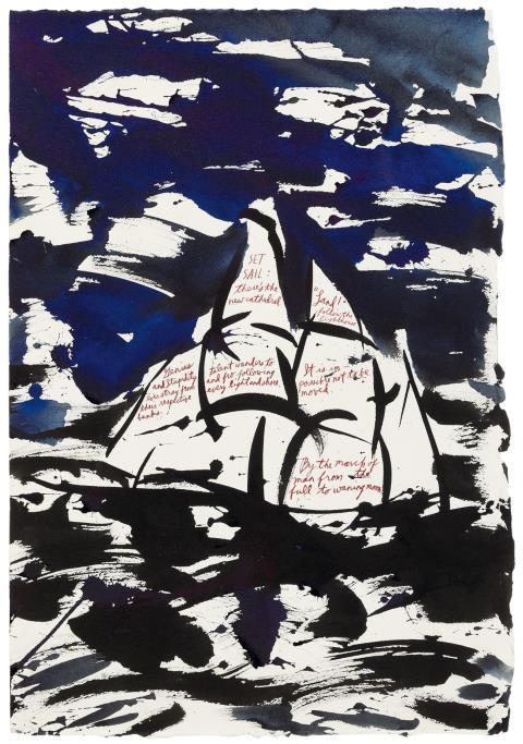Raymond Pettibon - Untitled (Set Sail: there's the new cathedral)