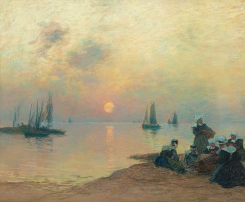 Fernand Legout-Gérard - Bretonische Küstenansicht bei Sonnenuntergang