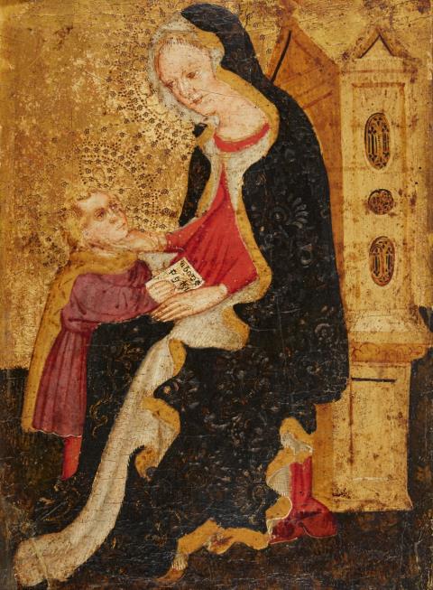 Italienischer Meister des frühen 15. Jahrhunderts - Madonna mit Kind