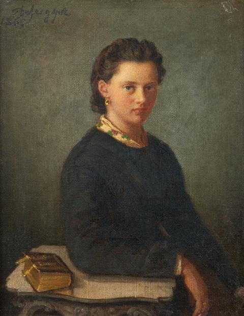 Franz von Defregger - Portrait einer jungen Frau