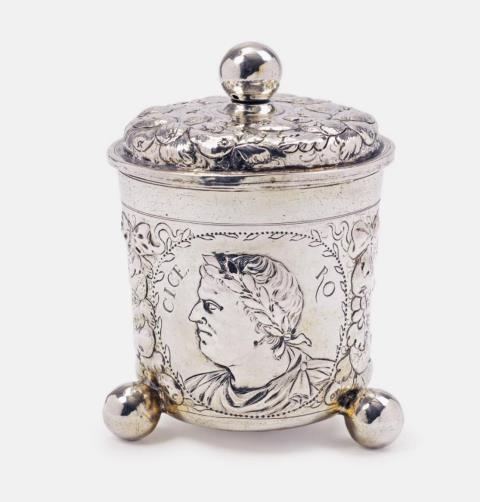 Balthasar Gelb - An Augsburg partially gilt silver cup and cover