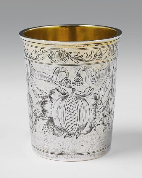 Leonhard Rothaer I - A Hamburg partially gilt silver beaker