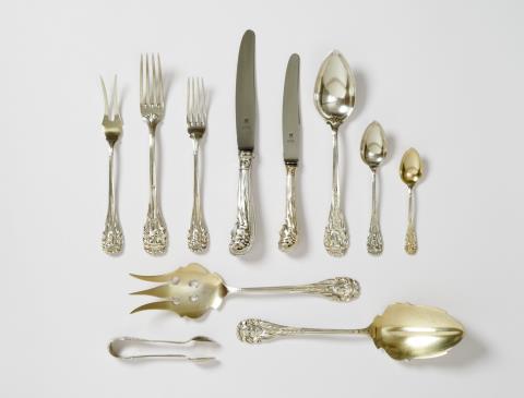A Jugendstil silver cutlery set
