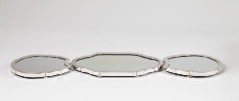  Gorham - A three-piece Art Deco silver table garniture
