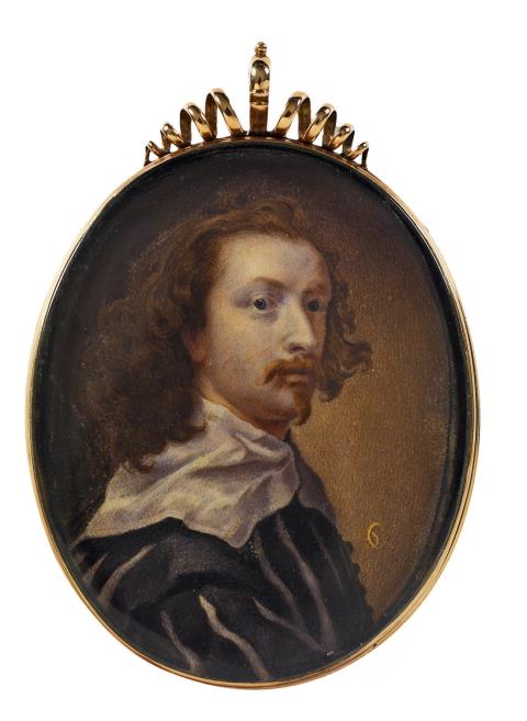 Christian Richter - A portrait miniature of Anthonys van Dyck.