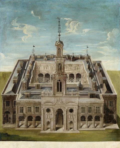 Italienischer Meister des 17. Jahrhunderts - Ansicht eines Schlosses