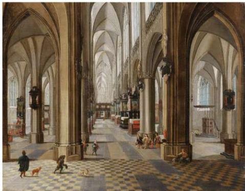 Peeter Neeffs d. J. - Das Innere der Onze Lieve Vrouwekerk in Antwerpen