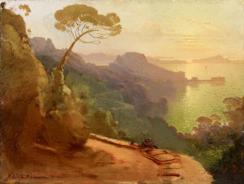 August Wilhelm Ferdinand Schirmer - Southern Coastal Landscape