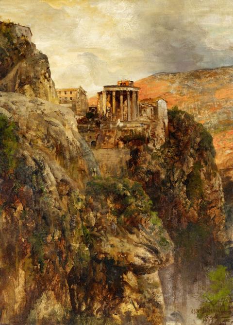 Oswald Achenbach - Der Tempel der Vesta in Tivoli