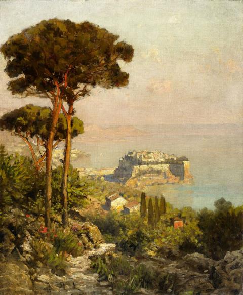 Oswald Achenbach - Blick auf die Bucht von Neapel
