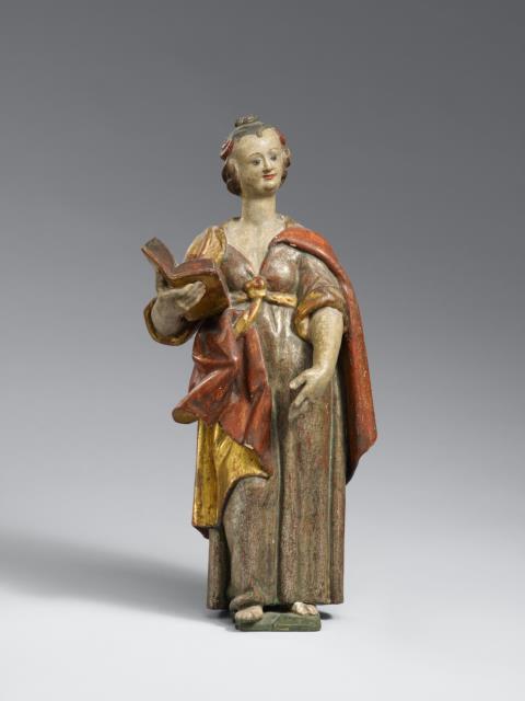  Westphalia - A 18th century, presumably Westphalian carved wooden personification of Faith.