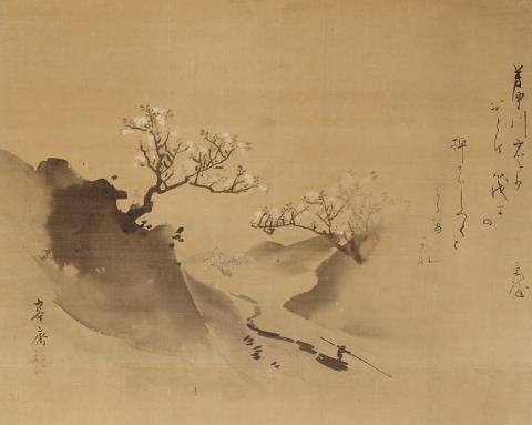  Unidentified painter - A hanging scroll by an unidentified painter of the 18th/19th century