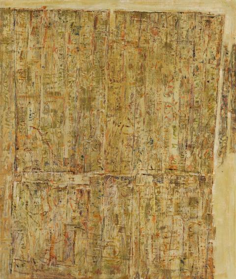 Su Xiaobai - Abstrakte Komposition. Öl auf Leinwand. Auf der Rückseite sign.: Xiaobai und datiert: 2000.