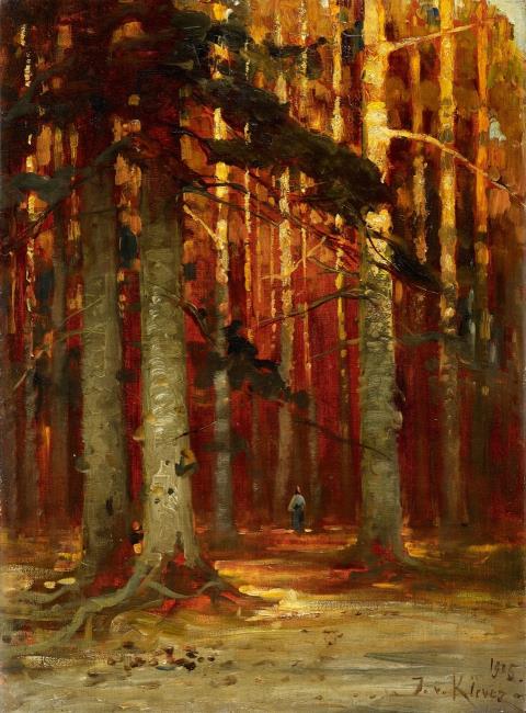 Julius von Klever - A Forest in Autumn