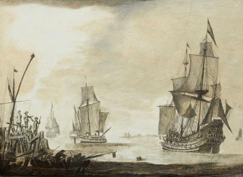 Netherlandish School 17th century - Sailing Ships