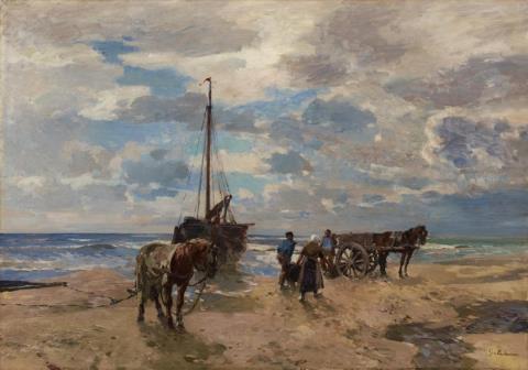 Gregor von Bochmann - Fishermen on the Beach