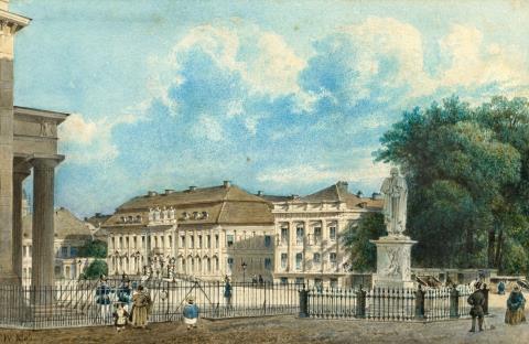 Friedrich Wilhelm Klose - Unter den Linden mit Kronprinzenpalais
