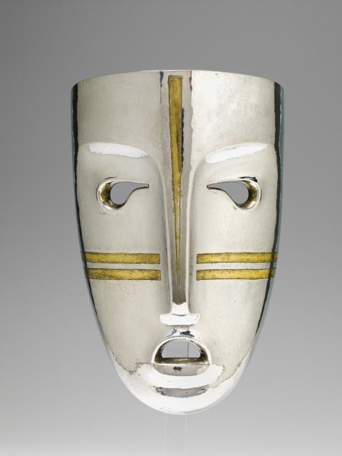 Hans Markl - A Berlin partially gilt silver mask. Marks of Hans Markl, ca. 1950.