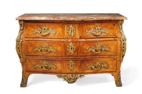 Pierre Roussel - A French Louis XV ormolu-mounted palisander chest of drawers