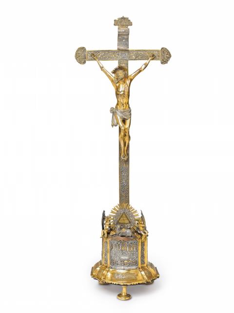 Johann Gottlob Jäncke - A large Liegnitz silver crucifix