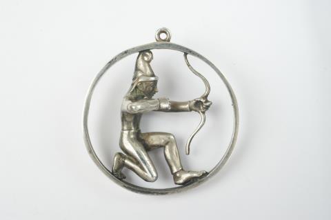 Elisabeth Treskow - A Cologne Sterling silver "Olympian Archer" pendant