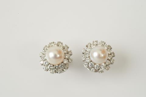 Juwelier Wilm - Paar Ohrstecker mit Perlen