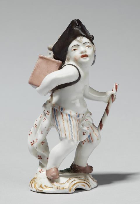 Porcelain Manufacture Frankenthal - A Frankenthal model of a putto with a magic lantern