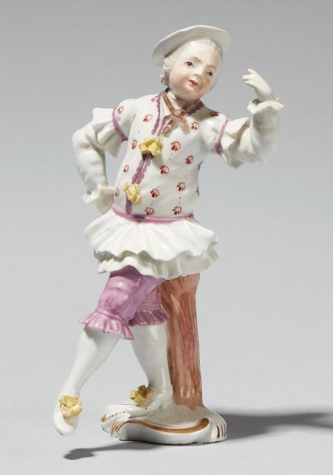 Johann Wilhelm Lanz - A Frankenthal porcelain model of a dancer in a necktie