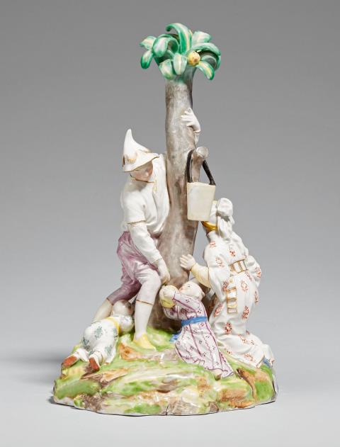 Johann Peter Melchior - A Frankenthal porcelain group of a Chinese family
