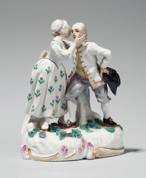 Porcelain Manufacture Frankenthal - A Frankenthal porcelain model of an "unequal couple"
