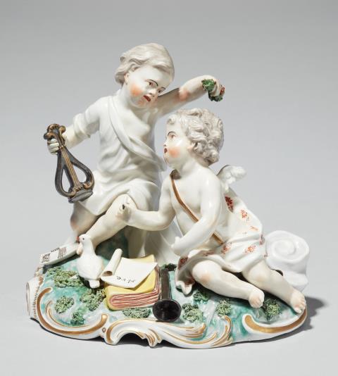 Porcelain Manufacture Frankenthal - A Frankenthal porcelain allegory of air group